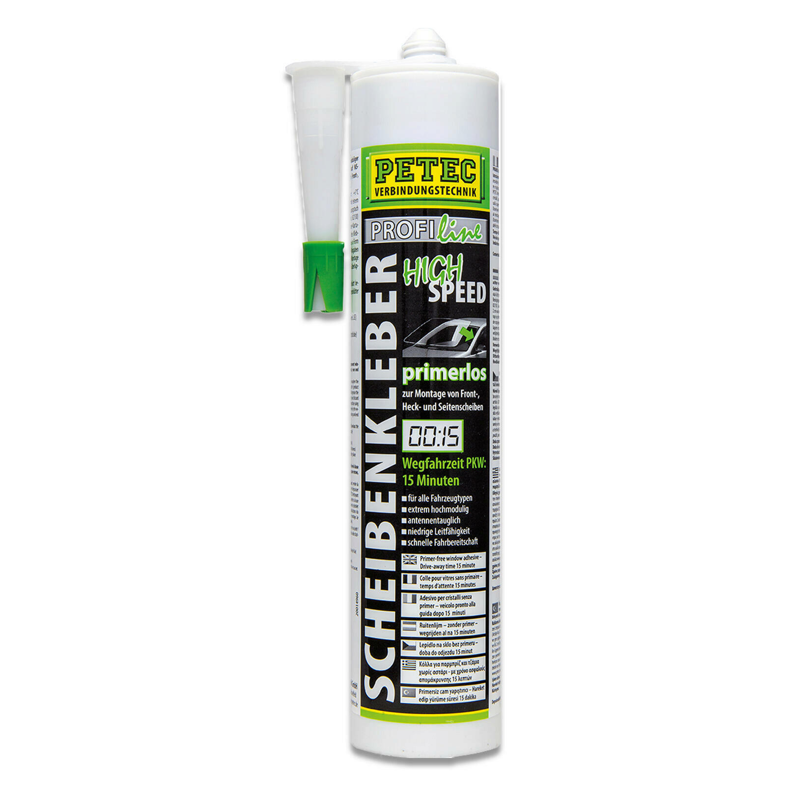 Bild von Petec 84300 Scheibenkleber Highspeed Kartusche 290ml Primerlos Schnellkleber 84300
