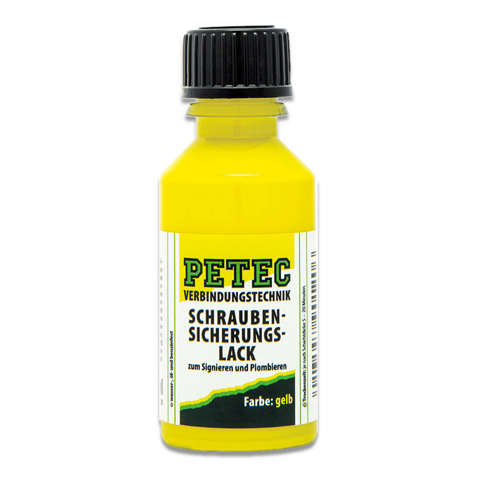 Bild von PETEC Schraubensicherungslack gelb (20 ml) Plombe, Versiegelung Gelb  90120