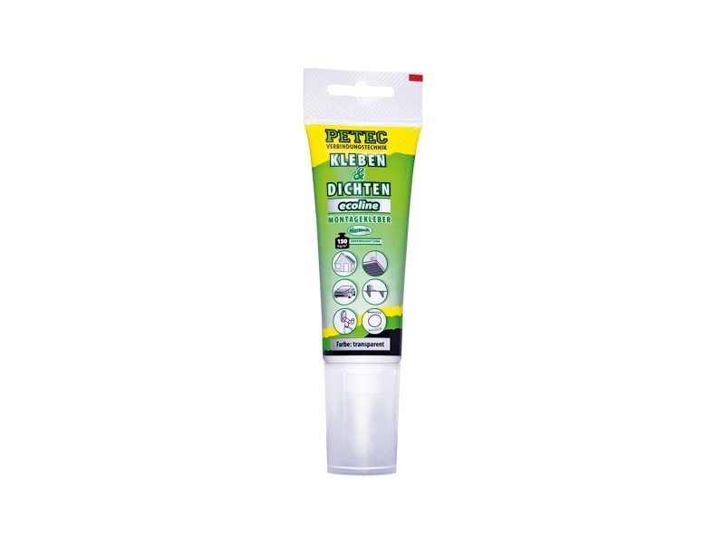 Bild von PETEC Karosserie & Dichtmasse transparent (80 ml) Metall-Klebstoff,Karosserieklebstoff,Hybridklebstoff,Glas-Metall-Klebstoff,Universalklebstoff Transp