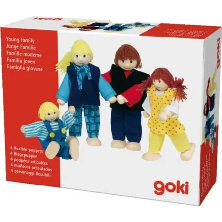 Bild von goki Biegepuppe Biegepuppen Junge Familie 4 Teilig (Packung, 4-tlg., spar set), Beweglich und anpassungsfähig