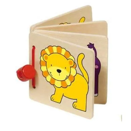 Bild von goki Lernspielzeug spannendes Holzbuch Lok, Löwe, Ente von Goki Lok