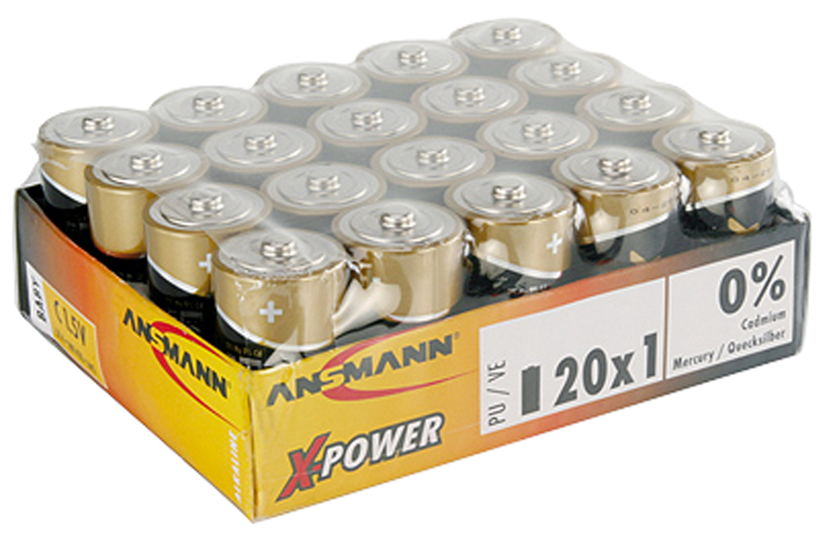 Bild von ANSMANN Alkaline Batterie , X-Power, , Baby C, 20er Display