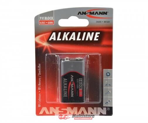 Bild von ANSMANN AG Alkaline Batterie Block E / 6LR61 1er Papierblister Batterie