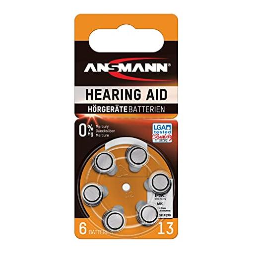 Bild von ANSMANN 3x Hörgerätebatterien Orange PR48 13 1,45V 6er-Blister 0%HG LGA Tested Quality Testsieger 02/2018 5013243