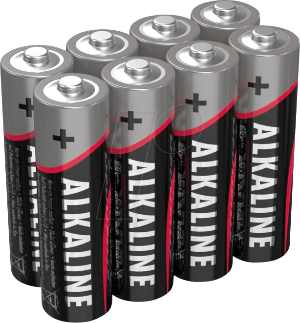 Bild von ANSMANN AG 8x Alkaline Batterie AA Mignon 1,5V - LR6 AM3 MN1500 (8 Stück) Batterie