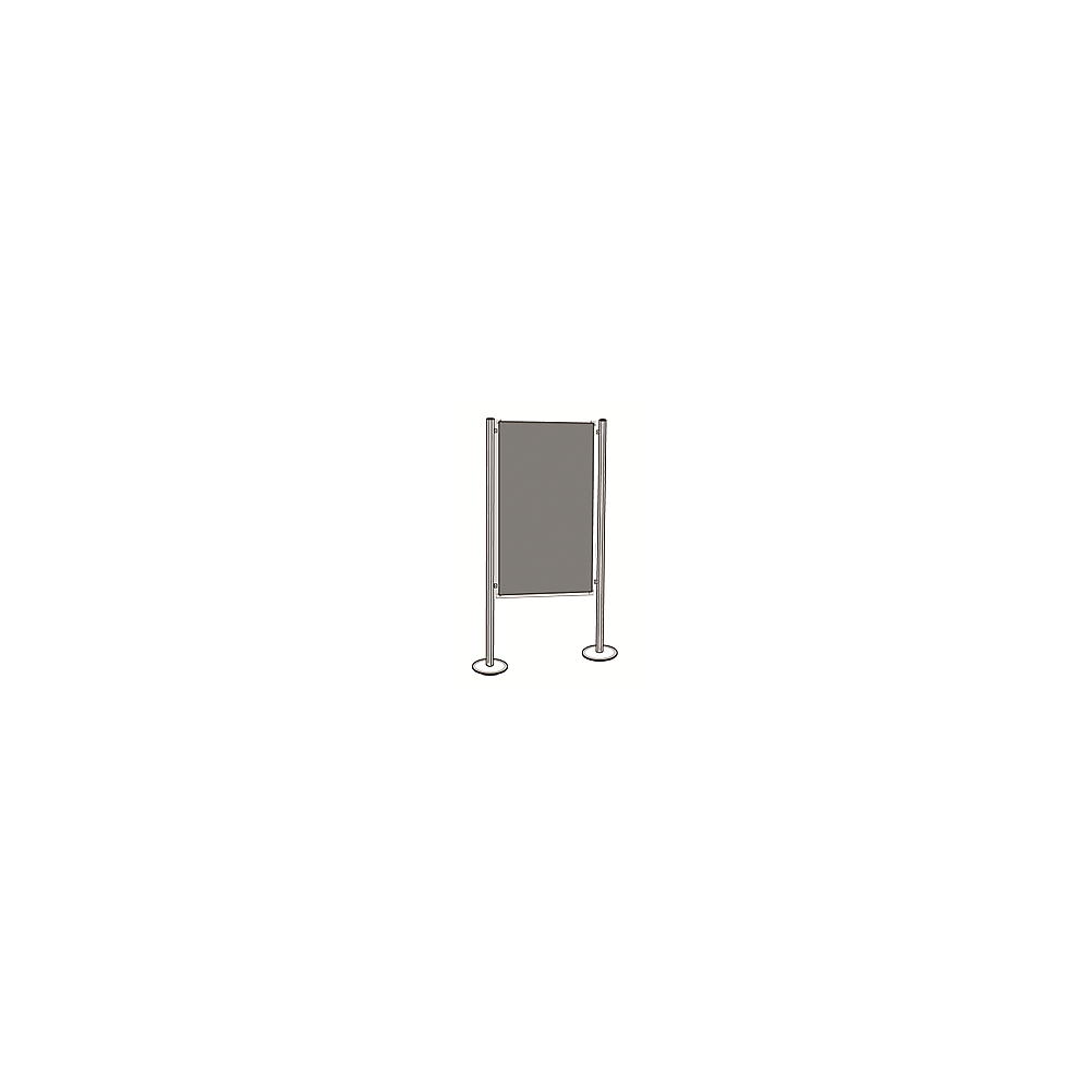 Bild von Magnetoplan Präsentationswand Filz Grau beidseitig verwendbar, Pinntafel 1101001