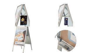 Bild von magnetoplan Topschild für Plakatständer SP A1, weiß aus weißem Kunststoff, zum nachträglichen Beschriften (00020)