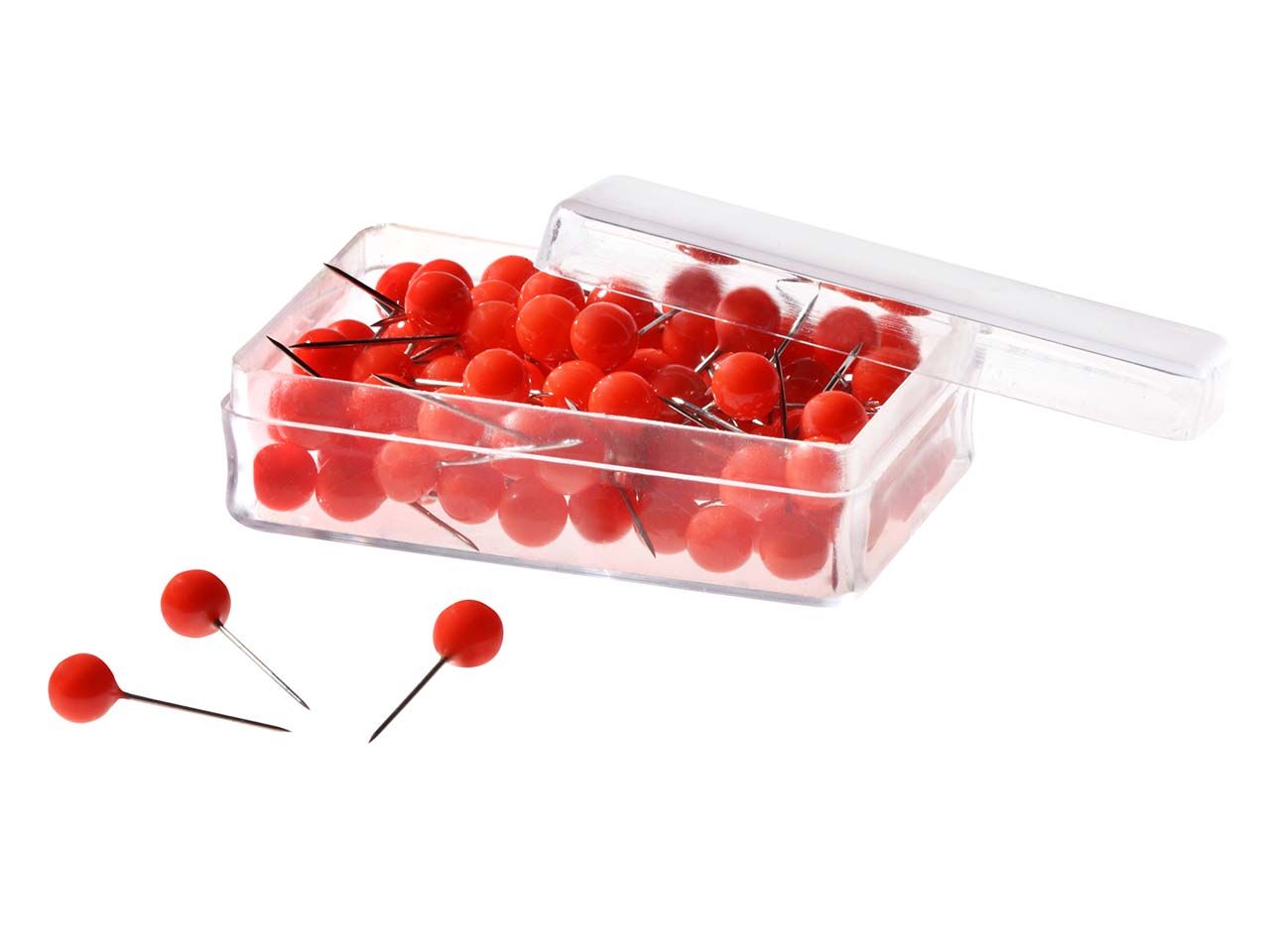 Bild von magnetoplan 111165006 Pinnadeln, aus gehärtetem Edelstahl, rot