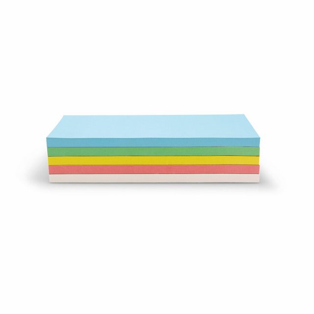 Bild von magnetoplan Moderationskarten Rechteck, selbstklebend farbig sortiert in:: rosa, grün, gelb, weiß und blau - 1 Stück (111151590)