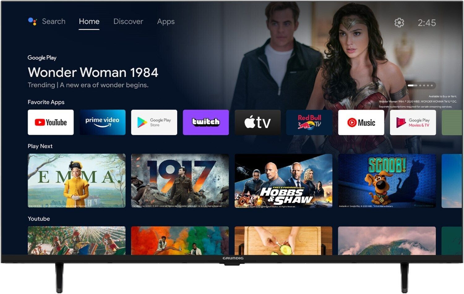 Bild von Grundig 40 GFB 6340 Fernseher - 101,6 cm - 40 - Full HD (1920x1080) - LED-Backlight TFT - 1080p - DVB-C - DVB-S2 - DVB-T2 - 600 Hz (40GFB6340)