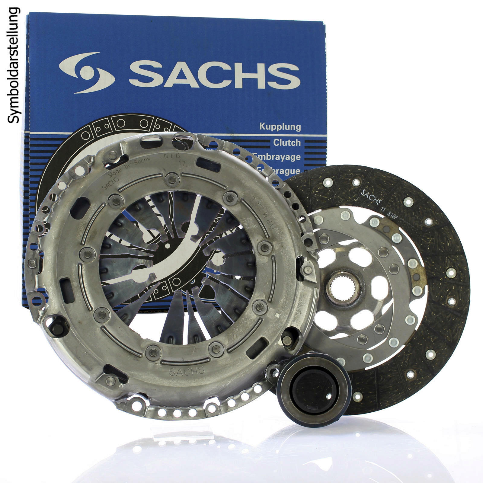 Bild von SACHS 3000 160 002 Kupplungssatz mit Druckplattenschrauben ohne Ausrücklager 200 VOLKSWAGEN: GOLF 2, GOLF 1