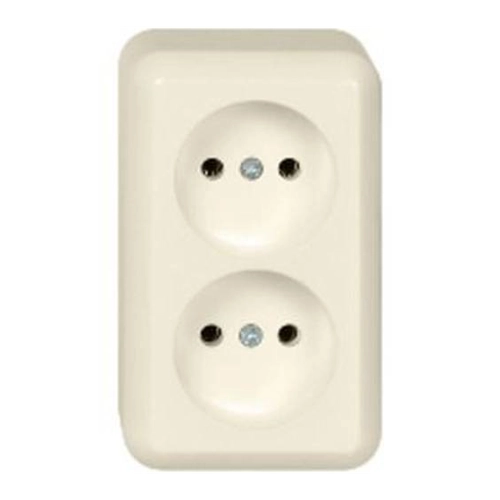 Bild von Schneider Electric Steckdose 2-fach 16A ohne Schutzkontakt ELG395900