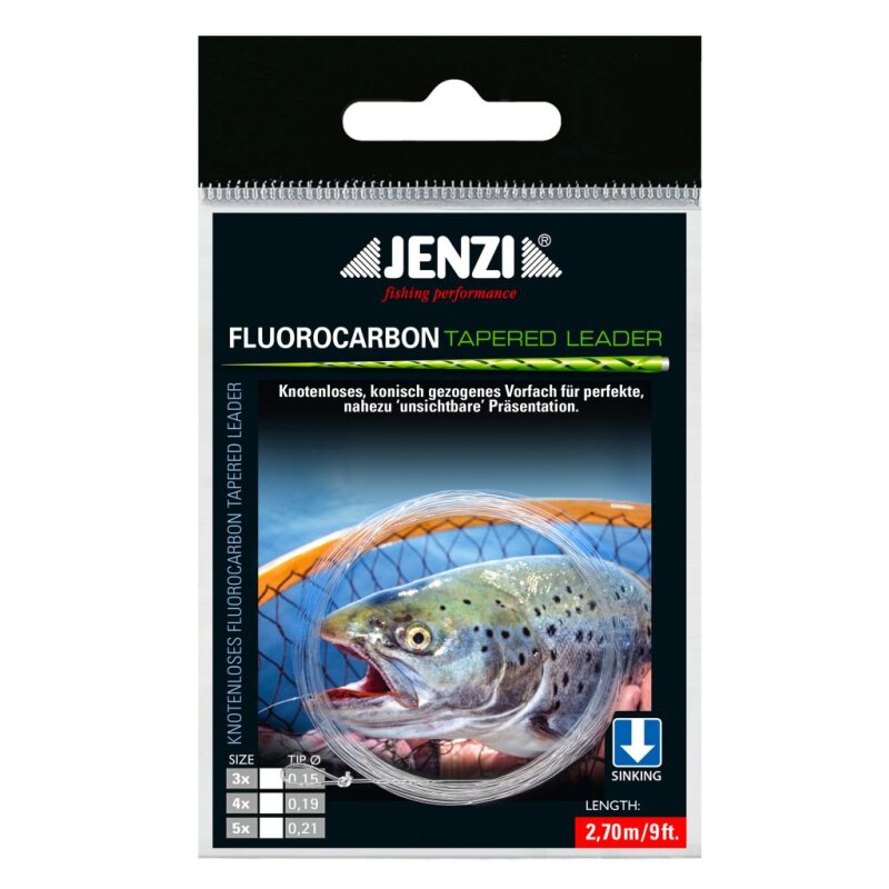 Bild von JENZI Fluorocarbon Fly Tapered Leader 3x 0,51mm 0,21mm... (1,99 € pro 1 m)