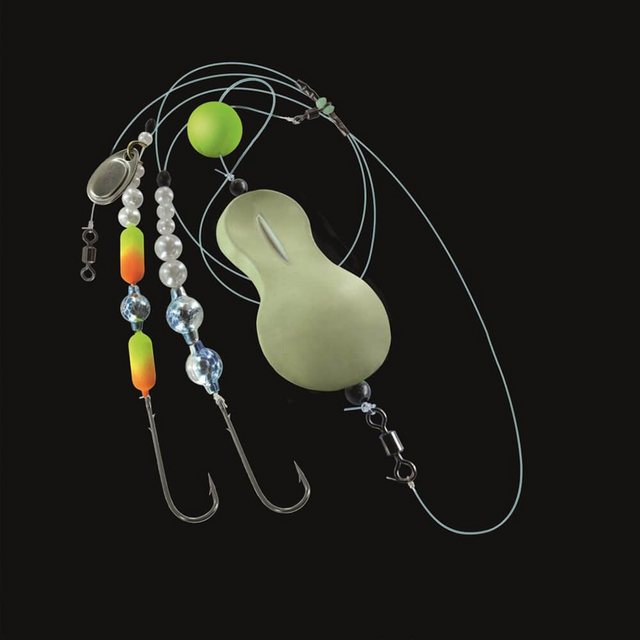 Bild von Jenzi Vorfachschnur Jenzi Inline-Buttlöffel montiert 110cm UV Militärgrün, 1,1 m Länge, (1-St), Durchmesser: 0,50 / 0,35 mm
