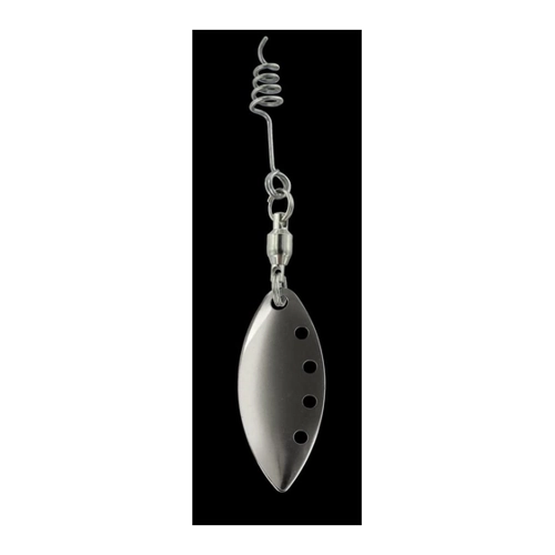 Bild von JENZI Spinner-Blättchen mit Feder-Schraube 3cm 8cm Silber 2Stk.