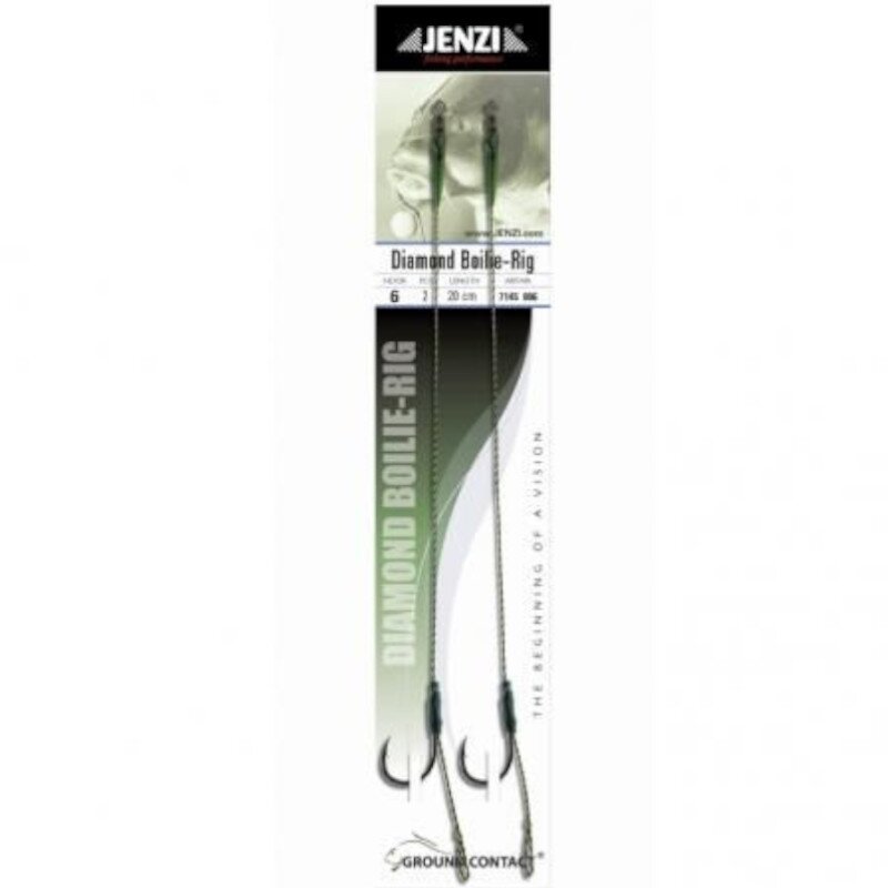 Bild von JENZI Boilie Vorfach Classic Diamond Boilie Rig 20cm Gr.6 2Stk.