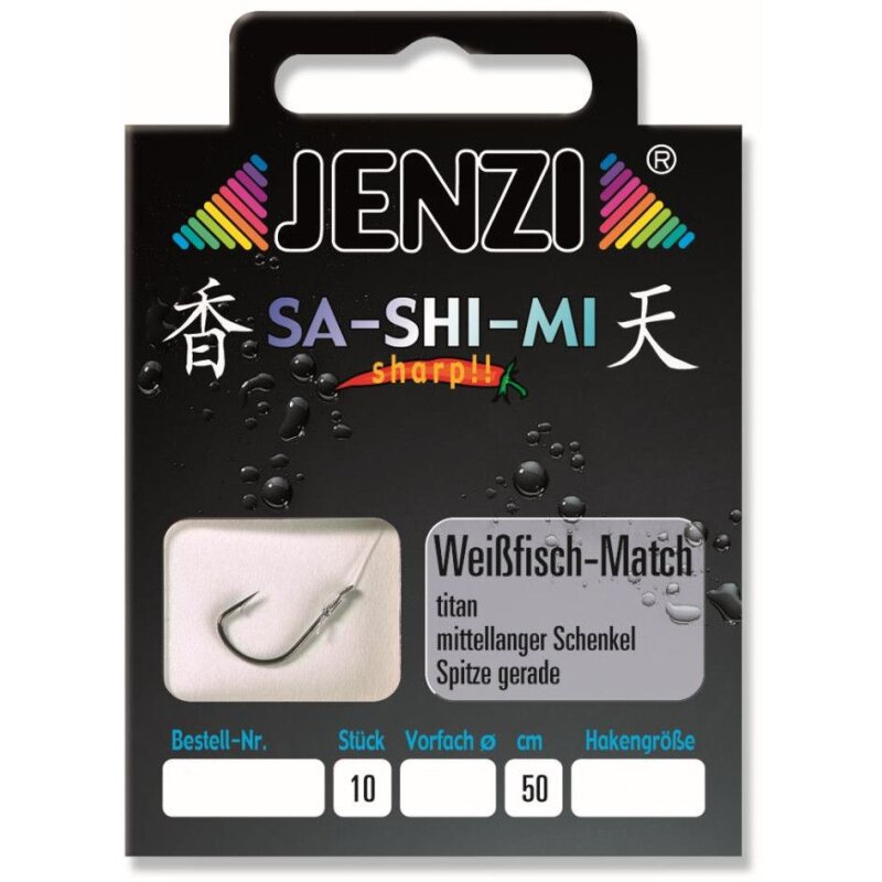 Bild von JENZI Sa-Shi-Mi Gebundene Weissfisch-Matchhaken Gr.14 50cm 0,16mm...