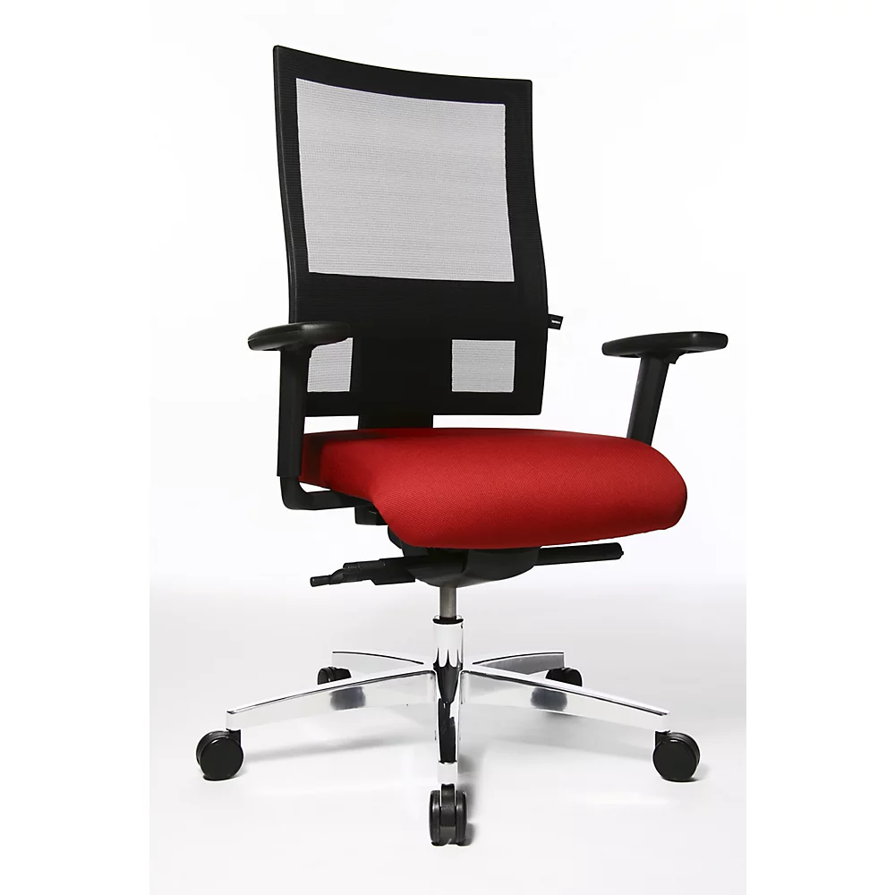 Bild von Topstar Bürodrehstuhl PROFI NET 11, Höhenverstellb.Arml. m.Softpad-Auflage, rot