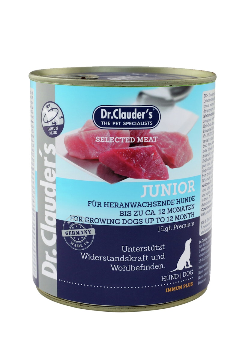 Bild von Dr. Clauder's Selected Meat Immun plus 800g Dose Hundespezialfutter Junior