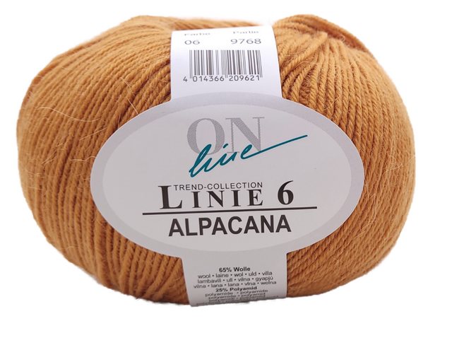 Bild von ONline Linie 6 Alpacana feines Strickgarn Häkelwolle, 200,00 m (50g), mit Alpaka und Merinowolle