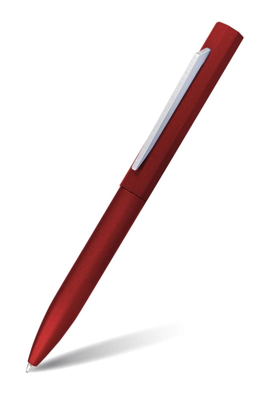 Bild von Online Kugelschreiber OCTOPEN I hochwertiger Metall-Kuli Rot I auswechselbare Großraum-Mine I Schreibfarbe blau, dokumentenecht I Geschenkidee