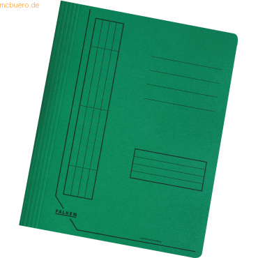 Bild von Original Falken Schnellhefter Intensivfarben. Made in Germany. Hefter aus Recycling-Karton für DIN A4 kaufmännische und Behördenheftung dunkelgrün Blauer Engel ideal für Büro und Schule
