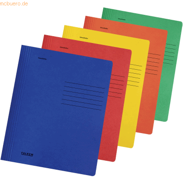 Bild von Falken, Mappe, Schnellhefter,Manila-RC-Karton,240g,DIN A4,intensivfarben sort,Polybeutel 10 St. (A4, 1 x)