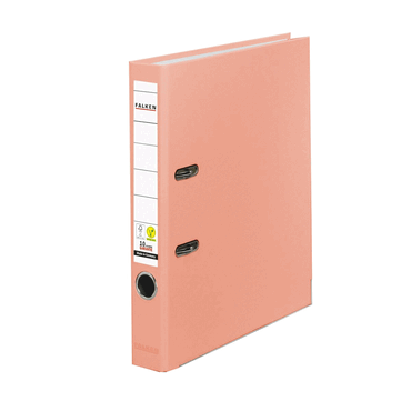 Bild von Falken Ordner DIN A4 50 mm Lachs FALK23001088 Pappkarton, PP (Polypropylen) Hochformat