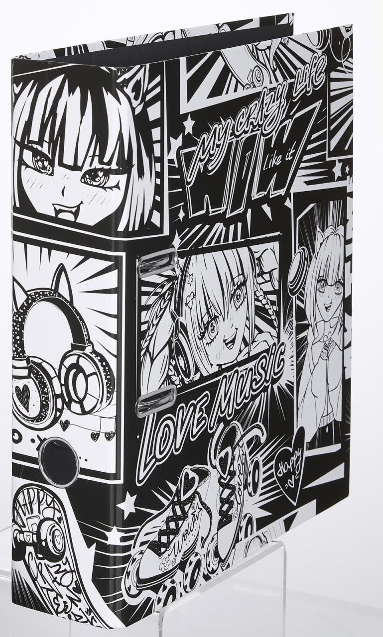 Bild von Falken, Ordner, Motivordner Manga Motiv Black&White (A4, 80 mm, 6 x)