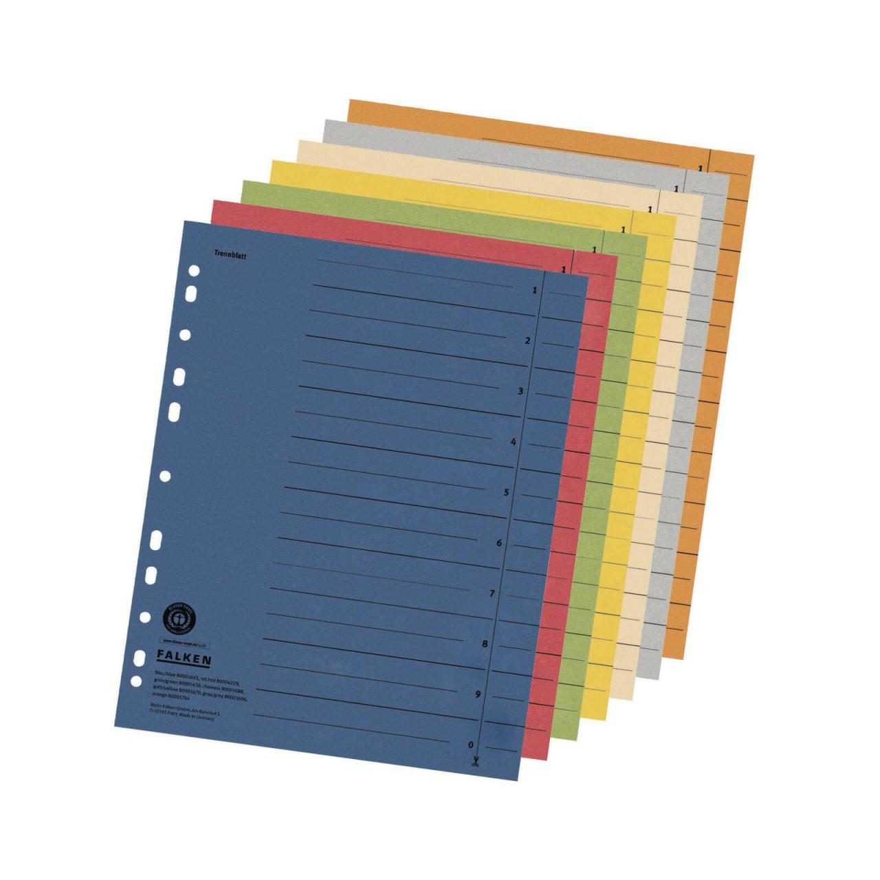 Bild von Falken Klebeband FALKEN Trennblätter 1-10 grün, 100 St.