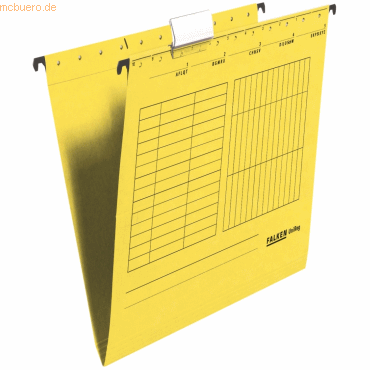Bild von Falken Organisationsmappe 5x FALKEN 80004419 Hängemappe A4 230 g/qm seitlich offen gelb