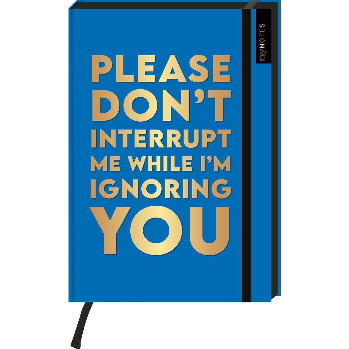 Bild von Böse Sprüche Notizbuch A5: Please dont't interrupt me while I'm ignoring you: Blankbook Medium, gepunktet, für Notizen, Pläne, Ideen