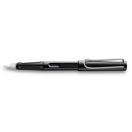Bild von Lamy safari black Füller - Füllhalter mit ergonomischem Griff & polierter Stahlfeder in Strichbreite F – robuster ASA-Kunststoff - inkl. Tintenpatrone T 10 blau - Rechtshänder