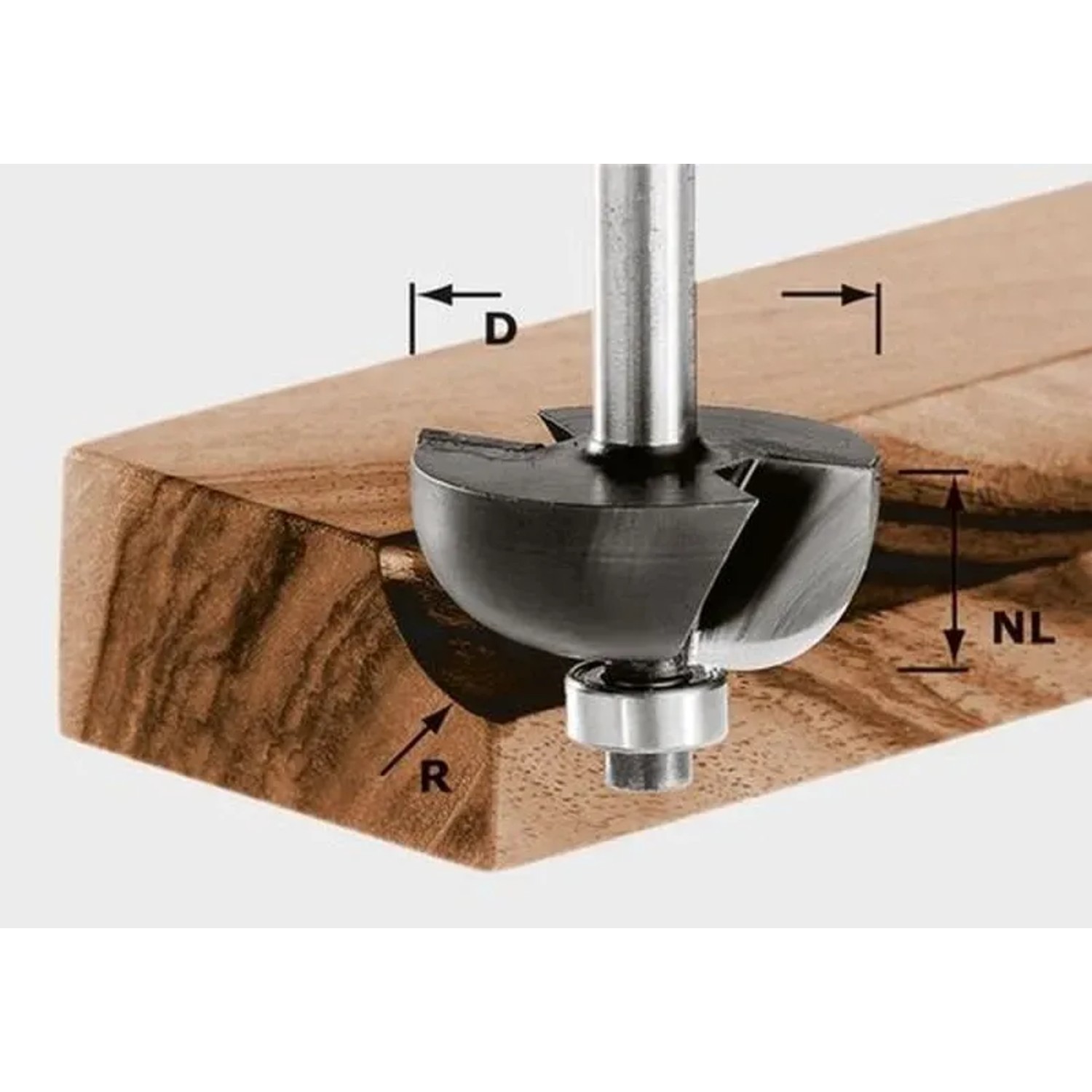 Bild von Festool Hohlkehlfräser HW Schaft 8 mm HW S8 D25,5/R6,35 KL