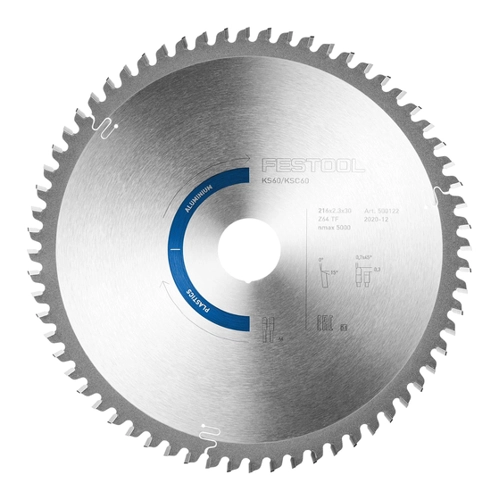 Bild von Festool Kreissägeblatt HW 216x2,3x30 TF64 für Aluminium und Kunststoffe