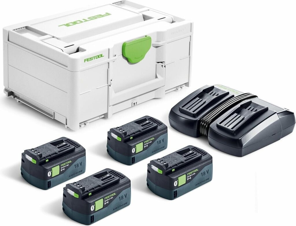 Bild von Festool Energie-Set SYS 18V 4x5,0/TCL 6 DUO (mit Akkupacks BP 18 Li 5,0 ASI, Schnellladegerät), im Systainer