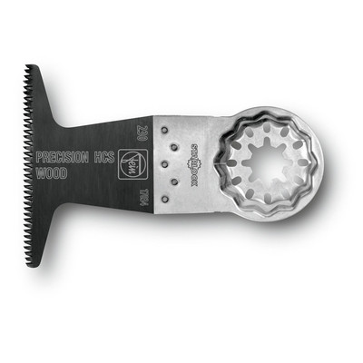 Bild von FEIN E-Cut Precision Sägeblatt, Ve. 1 St., Breite 65 mm, Länge 50 mm, Aufnahme Starlock, Bi-Metall mit doppelreihige Japan-Verzahnung für alle Holzwerkstoffe, Gipskarton und weiche Kunststoffe