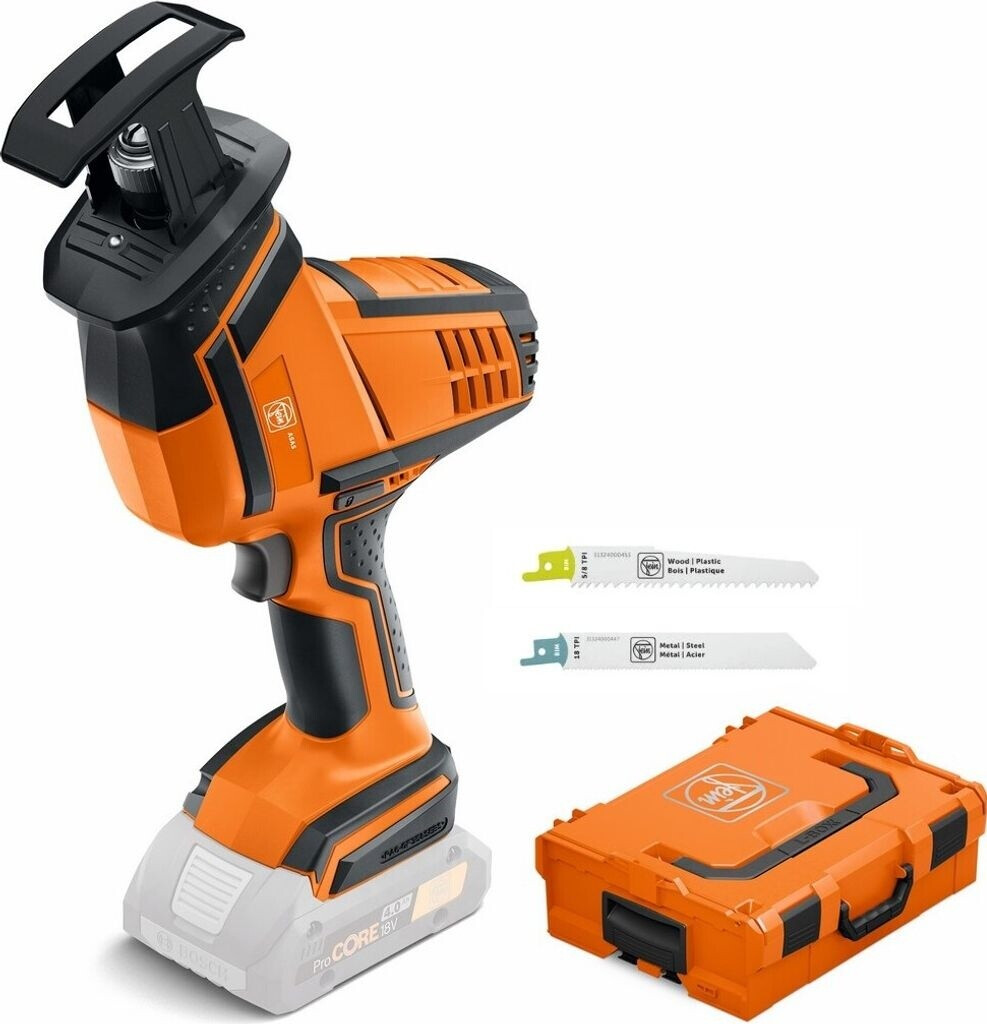Bild von FEIN Akku-Säbelsäge ASAS 18-21 K AS zum Trennen an schwer zugänglichen Stellen. Kompatibel mit allen 18V AMPShare oder Bosch Professional 18V Akkus. Akku und Ladegerät nicht enthalten.