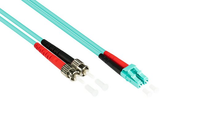 Bild von Patchkabel LWL Duplex OM3 (Multimode, 50/125) ST/LC, 3m, Good Connections® (LW-803LT3)
