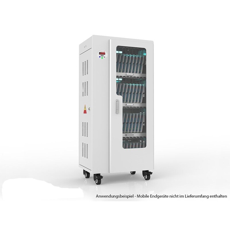 Bild von Good Connections - Wagen (synchronisieren, laden und unter UV-Licht reinigen) - für 40 Tablets - verriegelbar - Aluminium, Stahl, Acryl - Grau - Ausgang: 5 V (PCT01-B40G)