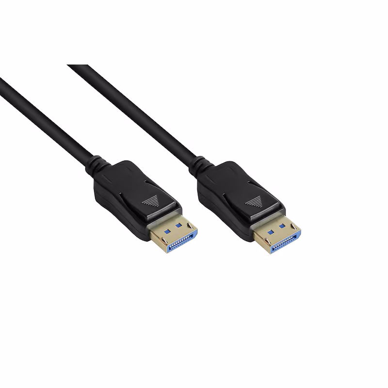 Bild von Good Connections DisplayPort 2.0 Kabel - 1,5 m - 54 Gbit/s, UHBR 13.5-4K @240Hz / 8K @60Hz - KUPFERLEITER - schwarz