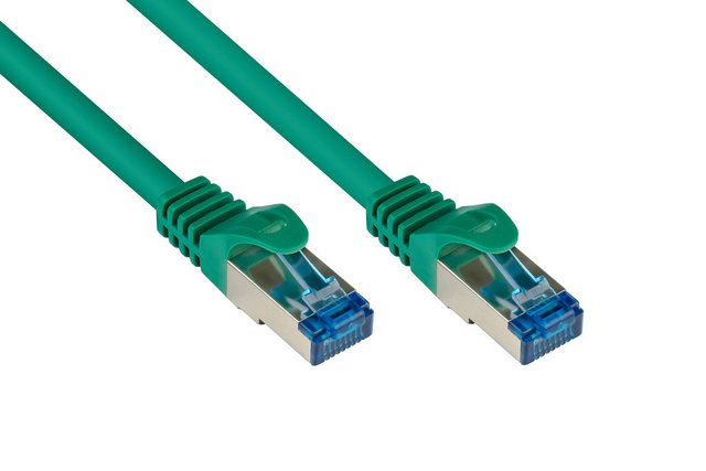 Bild von Good Connections RNS Patchkabel mit Rastnasenschutz, Cat. 6A, S/FTP, PiMF, halogenfrei, 500MHz, grün, 25m (S/FTP, CAT6a, 25 m), Netzwerkkabel