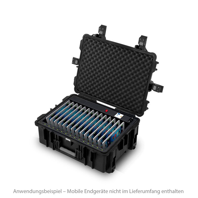 Bild von Good Connection Tablet-Ladetrolley für 14 Geräte Spritzwassergeschützt schwarz P