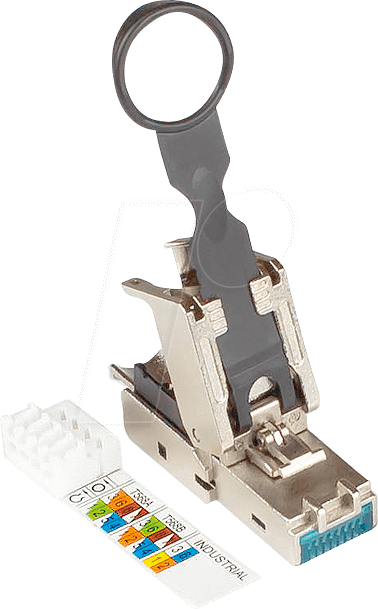 Bild von Good Connections Netzwerkstecker - Cat. 6A / 500 MHz / 10-gigabit-fähig - werkzeugloser/feldkonfektionierbar RJ45-Stecker mit Easy Pull-Out - für Verlege- und Patchkabel - STP geschirmt - Metall