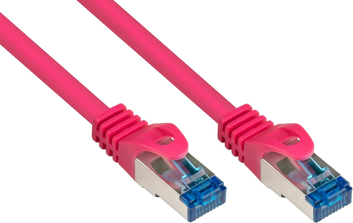 Bild von Good Connections RJ45 Ethernet LAN Patchkabel mit Cat. 7 Rohkabel und Rastnasenschutz RNS, S/FTP, PiMF, halogenfrei, 500MHz, OFC, 10-Gigabit-fähig (10/100/1000/10000-Base-T Ethernet Netzwerke) - z.B.