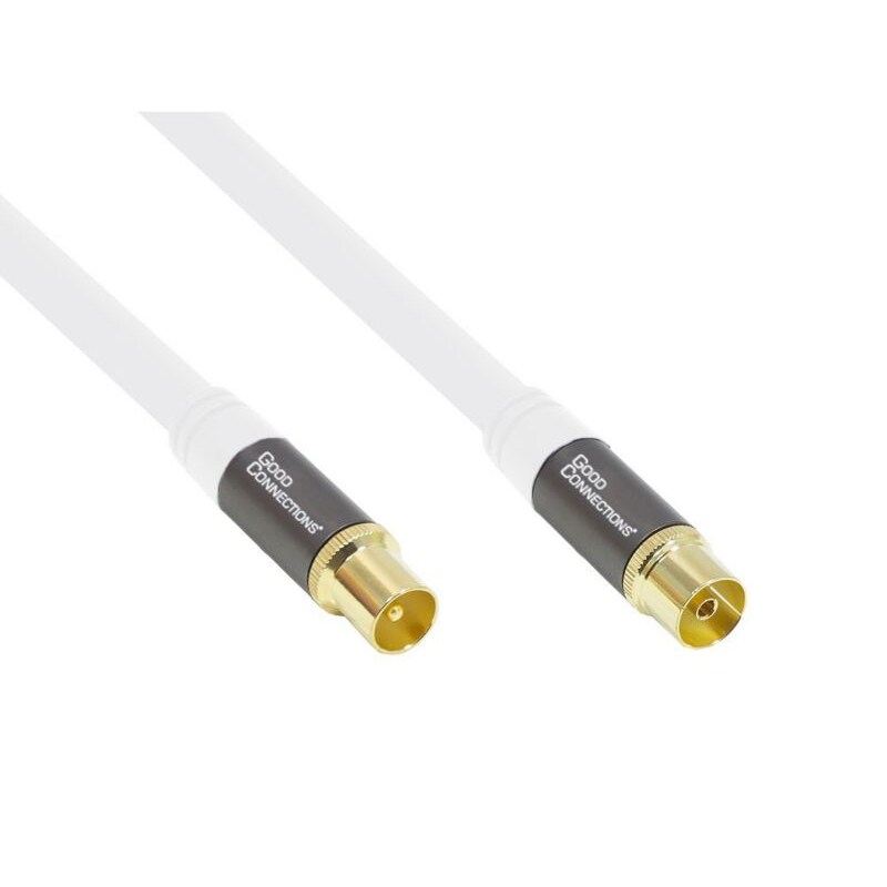 Bild von Good Connections Antennenkabel SmartFLEX, IEC/Koax Stecker an Buchse, vergoldet, vierfach geschirmt, Schirmmaß 120dB (120 dB, Antennenkabel), Antennenkabel