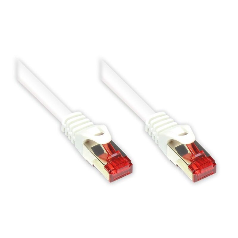 Bild von Good Connections Alcasa GOOD CONNECTIONS - Patch-Kabel - RJ-45 (M) - RJ-45 (M) - 1.5 m - Paare in Metallfolie (PiMf) - (Kategorie 6) - halogenfrei - weiß (8060-015W)