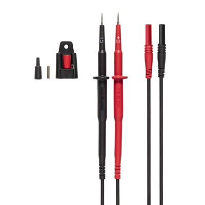 Bild von Messleitungen 7-tlg rot/schwarz Länge 1.4m 2mm Messspitze CAT IV CAT III CAT II. Inkl. Aufsteckkappen, Kontaktspitzenvergrößerung auf 4mm Messspitze
