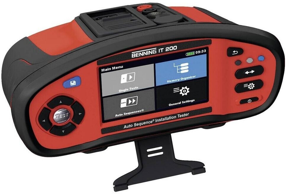 Bild von Benning Multimeter Auto Sequence® Installationstester zur Prüfung, mit Farb-Touchscreen, RCD/FI Test