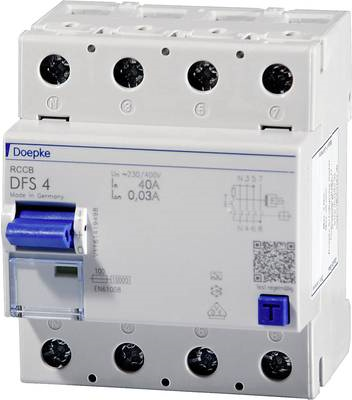 Bild von Doepke DFS 4 063-4/0,30-A Stromunterbrecher Fehlerstromschutzschalter A-type (09146901)